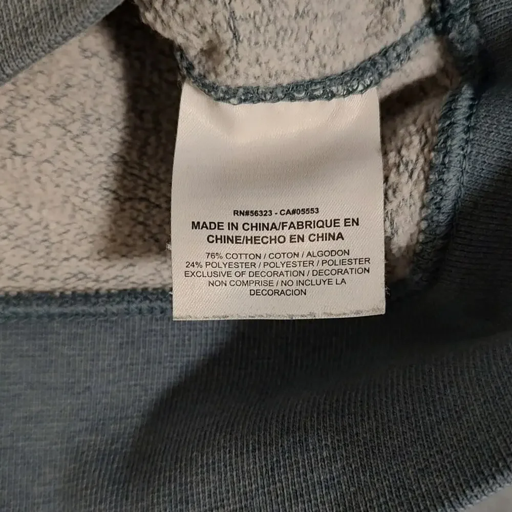 Nike Air Jordan Jumpman Block Fleece Crewneck Sweatshirt Mens Large Gray Blue